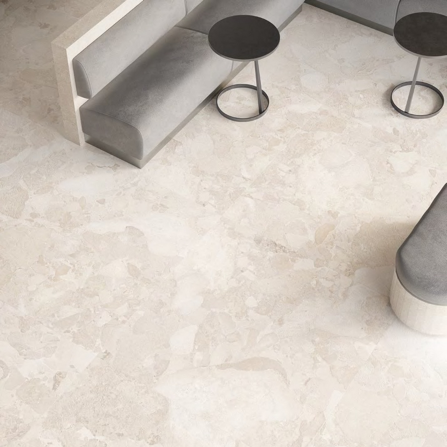 Ergon Matera Stone Sassi White – jasna płytka gresowa imitująca kamień